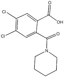 4,5-dichloro-2-(1-piperidinylcarbonyl)benzoic acid 结构式