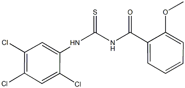 N-(2-methoxybenzoyl)-N'-(2,4,5-trichlorophenyl)thiourea 结构式