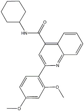 N-cyclohexyl-2-(2,4-dimethoxyphenyl)-4-quinolinecarboxamide 结构式