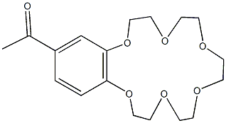 1-(2,3,5,6,8,9,11,12,14,15-decahydro-1,4,7,10,13,16-benzohexaoxacyclooctadecin-18-yl)ethanone 结构式