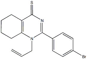 1-allyl-2-(4-bromophenyl)-5,6,7,8-tetrahydro-4(1H)-quinazolinethione 结构式