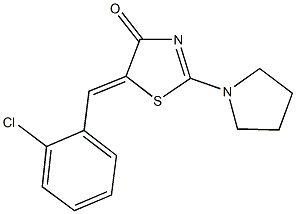 5-(2-chlorobenzylidene)-2-(1-pyrrolidinyl)-1,3-thiazol-4(5H)-one 结构式