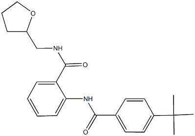 2-[(4-tert-butylbenzoyl)amino]-N-(tetrahydro-2-furanylmethyl)benzamide 结构式