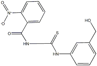 N-[3-(hydroxymethyl)phenyl]-N'-{2-nitrobenzoyl}thiourea 结构式