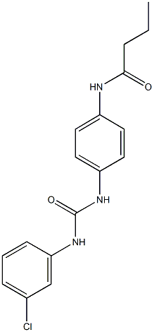 N-(4-{[(3-chloroanilino)carbonyl]amino}phenyl)butanamide 结构式