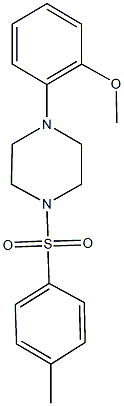 1-(2-methoxyphenyl)-4-[(4-methylphenyl)sulfonyl]piperazine 结构式