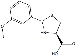 2-(3-methoxyphenyl)-1,3-thiazolidine-4-carboxylic acid 结构式