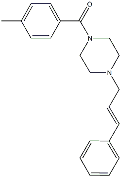 1-cinnamyl-4-(4-methylbenzoyl)piperazine 结构式