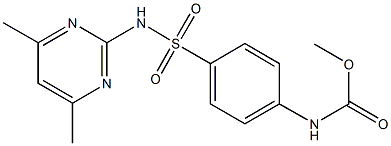 methyl 4-{[(4,6-dimethyl-2-pyrimidinyl)amino]sulfonyl}phenylcarbamate 结构式