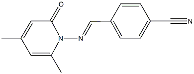 4-{[(2,4-dimethyl-6-oxo-1(6H)-pyridinyl)imino]methyl}benzonitrile 结构式