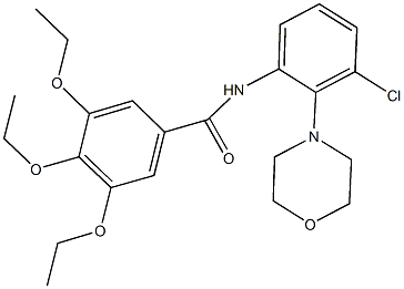 N-[3-chloro-2-(4-morpholinyl)phenyl]-3,4,5-triethoxybenzamide 结构式