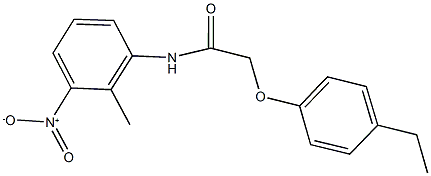 2-(4-ethylphenoxy)-N-{3-nitro-2-methylphenyl}acetamide 结构式