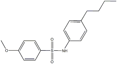 N-(4-butylphenyl)-4-methoxybenzenesulfonamide 结构式