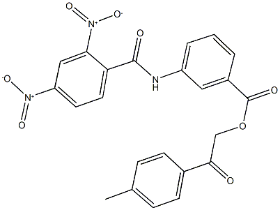 2-(4-methylphenyl)-2-oxoethyl 3-({2,4-dinitrobenzoyl}amino)benzoate 结构式