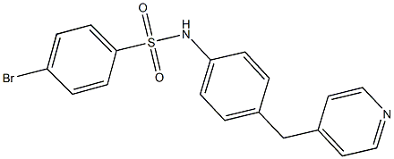 4-bromo-N-[4-(4-pyridinylmethyl)phenyl]benzenesulfonamide 结构式