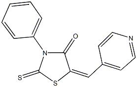 3-phenyl-5-(4-pyridinylmethylene)-2-thioxo-1,3-thiazolidin-4-one 结构式