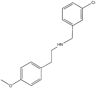 N-(3-chlorobenzyl)-2-(4-methoxyphenyl)ethanamine 结构式
