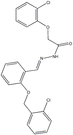 N'-{2-[(2-chlorobenzyl)oxy]benzylidene}-2-(2-chlorophenoxy)acetohydrazide 结构式