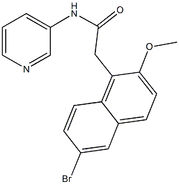 2-(6-bromo-2-methoxy-1-naphthyl)-N-(3-pyridinyl)acetamide 结构式