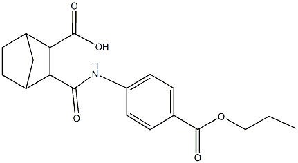 3-{[4-(propoxycarbonyl)anilino]carbonyl}bicyclo[2.2.1]heptane-2-carboxylic acid 结构式