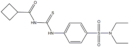 4-({[(cyclobutylcarbonyl)amino]carbothioyl}amino)-N,N-diethylbenzenesulfonamide 结构式