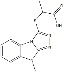 2-[(9-methyl-9H-[1,2,4]triazolo[4,3-a]benzimidazol-3-yl)sulfanyl]propanoic acid 结构式