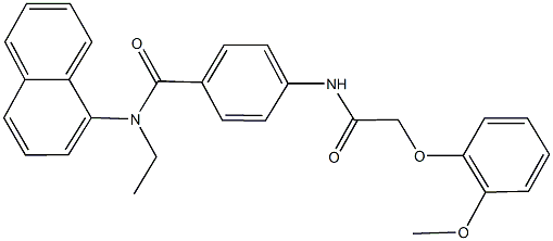 N-ethyl-4-{[(2-methoxyphenoxy)acetyl]amino}-N-(1-naphthyl)benzamide 结构式