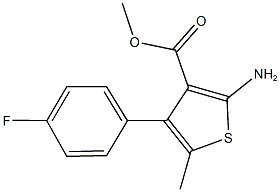methyl 2-amino-4-(4-fluorophenyl)-5-methyl-3-thiophenecarboxylate 结构式