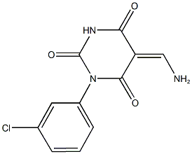 5-(aminomethylene)-1-(3-chlorophenyl)-2,4,6(1H,3H,5H)-pyrimidinetrione 结构式