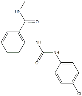 2-{[(4-chloroanilino)carbonyl]amino}-N-methylbenzamide 结构式