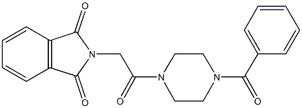 2-[2-(4-benzoyl-1-piperazinyl)-2-oxoethyl]-1H-isoindole-1,3(2H)-dione 结构式