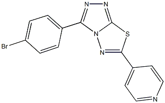 3-(4-bromophenyl)-6-(4-pyridinyl)[1,2,4]triazolo[3,4-b][1,3,4]thiadiazole 结构式