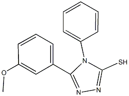 5-(3-methoxyphenyl)-4-phenyl-4H-1,2,4-triazol-3-yl hydrosulfide 结构式