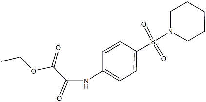 ethyl oxo[4-(1-piperidinylsulfonyl)anilino]acetate 结构式