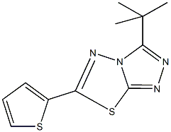 3-tert-butyl-6-(2-thienyl)[1,2,4]triazolo[3,4-b][1,3,4]thiadiazole 结构式