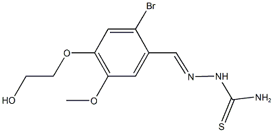 2-bromo-4-(2-hydroxyethoxy)-5-methoxybenzaldehyde thiosemicarbazone 结构式