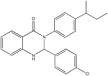 3-(4-sec-butylphenyl)-2-(4-chlorophenyl)-2,3-dihydro-4(1H)-quinazolinone 结构式