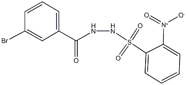 N'-(3-bromobenzoyl)-2-nitrobenzenesulfonohydrazide 结构式