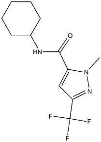 N-cyclohexyl-1-methyl-3-(trifluoromethyl)-1H-pyrazole-5-carboxamide 结构式
