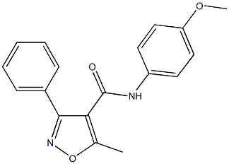 N-(4-methoxyphenyl)-5-methyl-3-phenylisoxazole-4-carboxamide 结构式