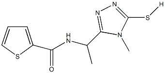 N-[1-(4-methyl-5-sulfanyl-4H-1,2,4-triazol-3-yl)ethyl]-2-thiophenecarboxamide 结构式