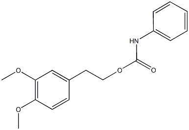 2-(3,4-dimethoxyphenyl)ethyl phenylcarbamate 结构式