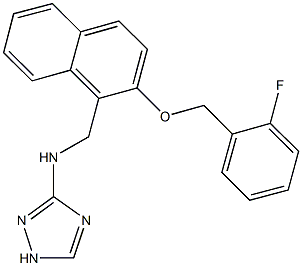 N-({2-[(2-fluorobenzyl)oxy]-1-naphthyl}methyl)-N-(1H-1,2,4-triazol-3-yl)amine 结构式