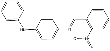 N~1~-(2-nitrobenzylidene)-N~4~-phenyl-1,4-benzenediamine 结构式