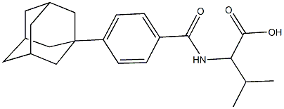 N-[4-(1-adamantyl)benzoyl]valine 结构式