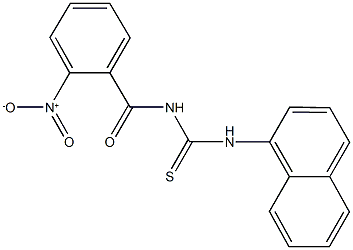 N-{2-nitrobenzoyl}-N'-(1-naphthyl)thiourea 结构式