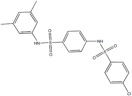 4-chloro-N-{4-[(3,5-dimethylanilino)sulfonyl]phenyl}benzenesulfonamide 结构式