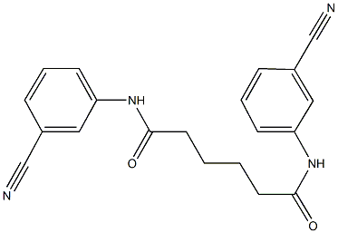 N~1~,N~6~-bis(3-cyanophenyl)hexanediamide 结构式