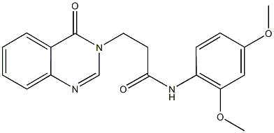 N-(2,4-dimethoxyphenyl)-3-(4-oxo-3(4H)-quinazolinyl)propanamide 结构式