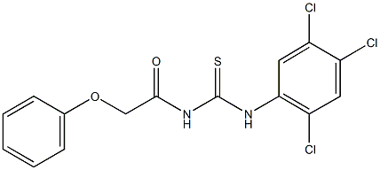 N-(phenoxyacetyl)-N'-(2,4,5-trichlorophenyl)thiourea 结构式